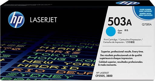 [1300545] HP 503A Laserjet Toner (Q7581A) Cyan