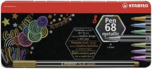 [0319087] Fibre Brush-Tip Metallic 1.4 8C Metal Box