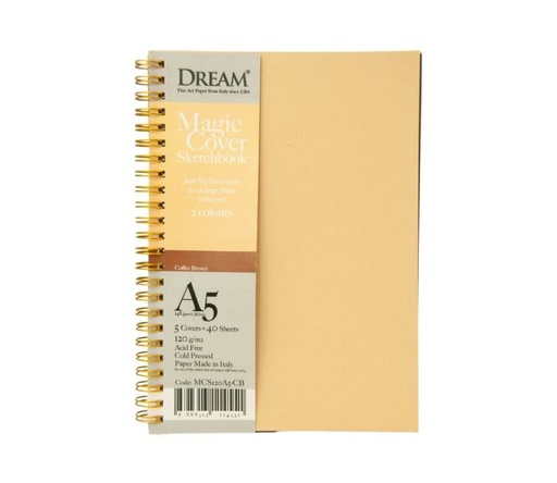 [0560010] DREAM MAGIC COVER SKETCHBOOK-COFFEE BROWN