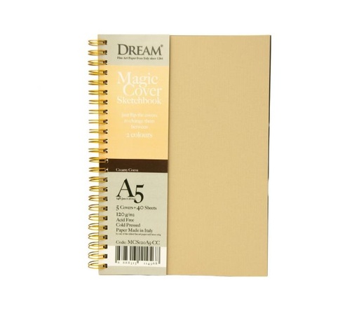 [0560011] DREAM MAGIC COVER SKETCHBOOK-CREAMY COCOA