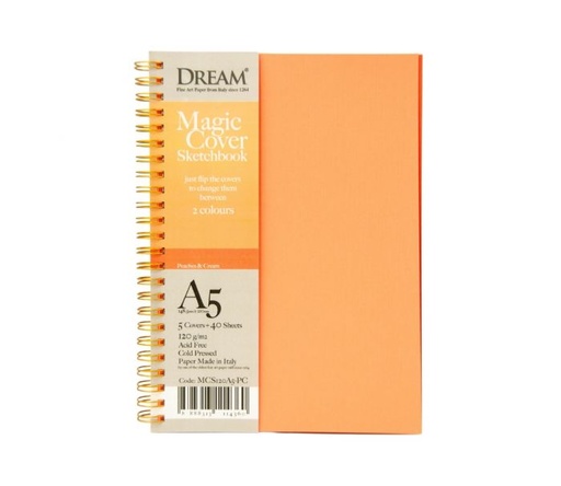 [0560027] DREAM MAGIC COVER SKETCHBOOK-PEACHES & CREAM