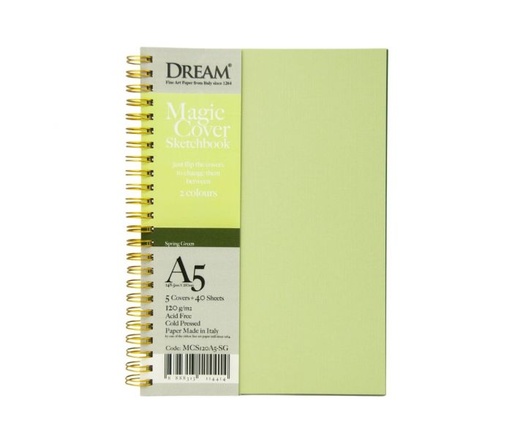 [0560030] DREAM MAGIC COVER SKETCHBOOK-SPRING GREEN