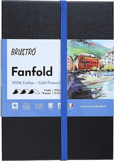 [0560613] Artists' WC Fanfold Cold Pressed Pad 105x150mm 300