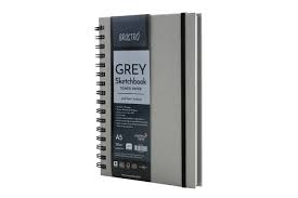 [0560632] Grey Sketch Book Wiro Bound A4 120GSM