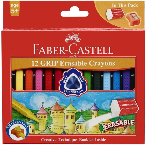 [0280054] Crayons Grip Erasable 12 Colors
