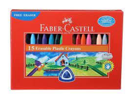 [0280064] Crayons Erasable Plastic Regular 15 Colours Set