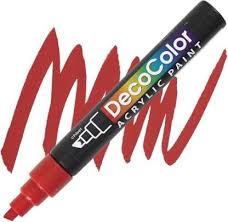 [0260815] MARVY ACRYLIC MARKER- RED 