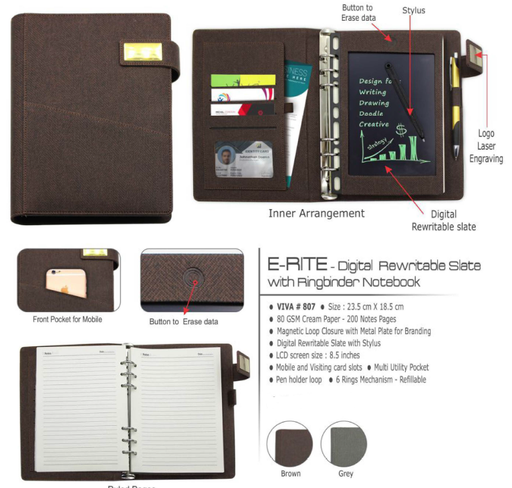 [0460315] Notebook LCD Slate -E-Rite