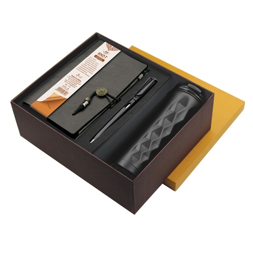 [0460326] Gift Set - Knot - Notebook + Pen + Flask