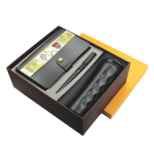 [0460327] Gift Set-CEO - Notebook + Pen + Flask