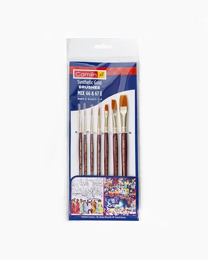 [0290806] Artist Brush 7 Pcs S66 & S67 Round & Flat