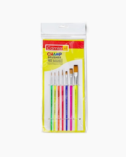 [0290813] Artist Champ Brush 7 Pcs S64 & S65 Round & Flat