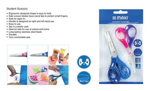 [0230690] Maxi student scissors 5" 3pc