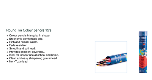 [0230692] Maxi trangular colour pencils 12 colour RT