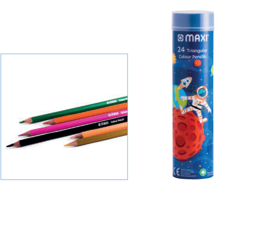[0230693] Maxi trangular colour pencils 24 colour RT