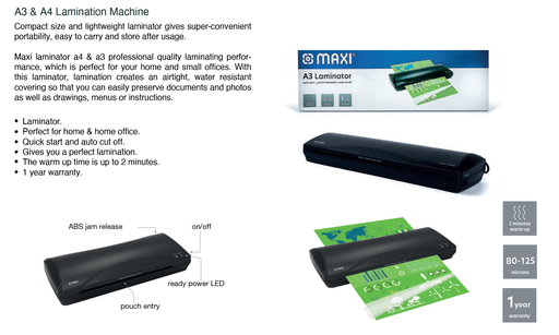 [0230788] Lamination machine A3 black