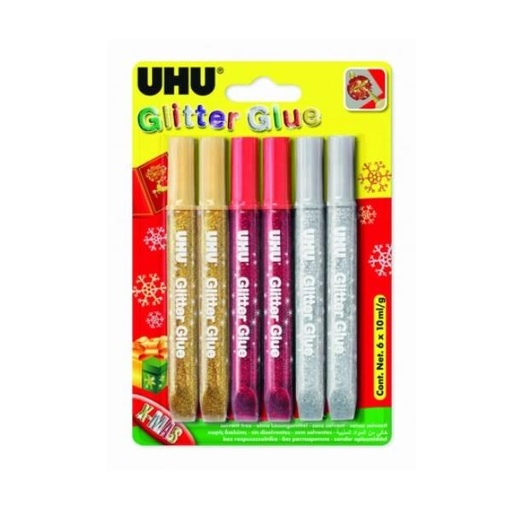 [0230908] Glitter Glue Original/Blister 6 x 10ml