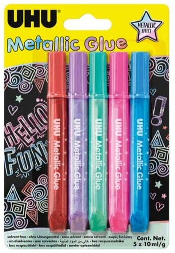 [0230911] Glitter Glue Metalic Glue 5 x10 ml