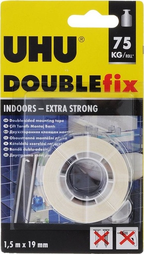 [0230933] Double Fix Mounting Tape Indoor 1.5m x 19mm