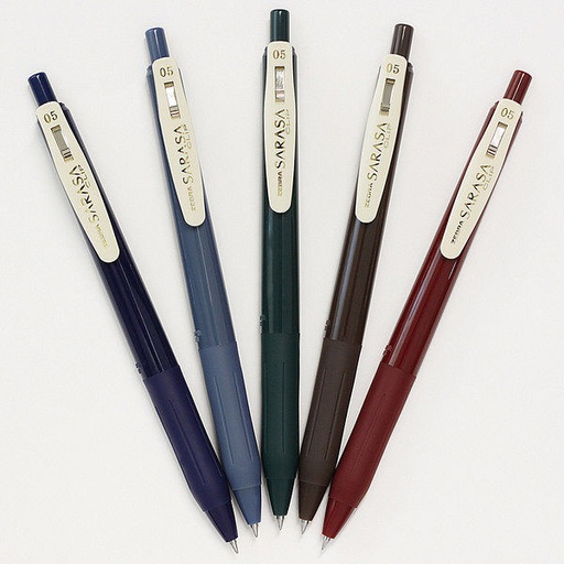 [0012874] Pen Zebra Sarasa Vintage Clip Pen 0.5 mm, 5 Pcs Set