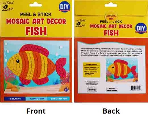 [1185155] 3D Paper Mosaic Art - Fish 17 x 21cm