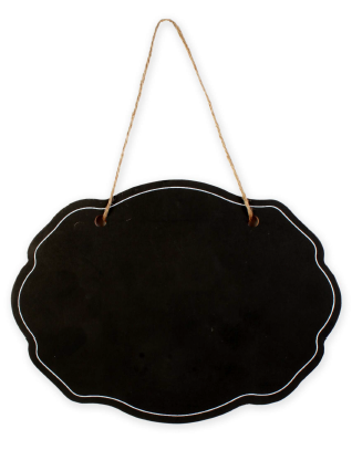 [1185166] Hanging Chalkboard - Curved Edge 5.5mm - H14.8 x L20.3cm
