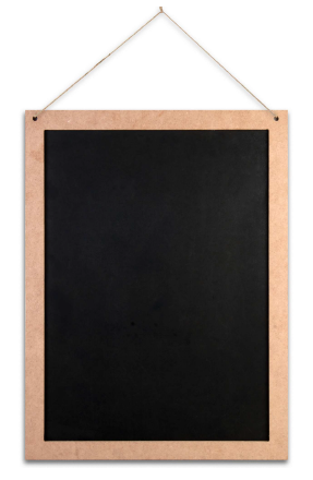 [1185167] Hanging Chalkboard With MDF Frame (Border 5.5mm) Frame 2mm Thickness Approx H20 x L15in