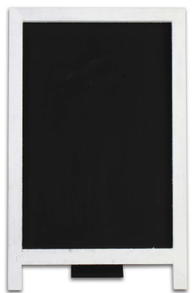 [1185168] Standing Chalkboard - Rectangular with Frame (Frame 2mm) (Border 12mm Thickness) Approx H32 x L20.1 x D1.3cm