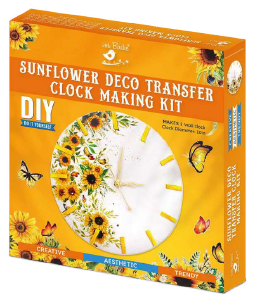 [1185227] Sunflower Decotransfer Clock Making Kit