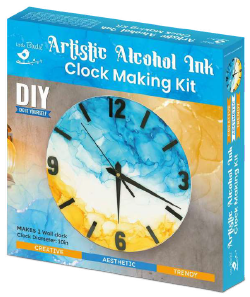 [1185228] Artistic Acrylic Alcohol Ink Clock Making Kit
