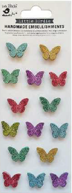 [1185232] Mini Glitter Embellishments - Butterfly 20Pc