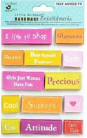 [1185236] Self Adhesive 3D Embellishment - Girl'S Rule 13Pc