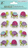 [1185242] Self Adhesive 3D Embellishment - Doodle Turtle 12Pc
