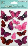 [1185245] Self Adhesive 3D Embellishment - Butterfly Gallery Sea Coral 12Pc