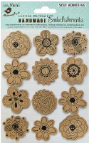 [1185254] Kraft Printed Blooms 12Pc