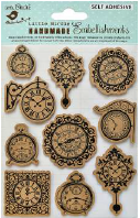 [1185255] Kraft Printed Vintage Clocks 10Pc