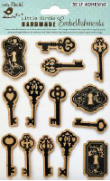 [1185258] Kraft Printed Lock & Keys 14Pc