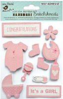[1185264] Baby Girl Embellishments Pink 11Pc