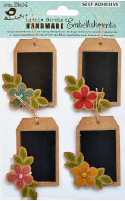 [1185268] Chalk Tags With Printed Embellishment 4Pc