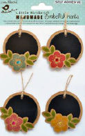 [1185269] Round Chalk Tag With Printed Embellishment 4Pc