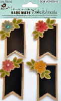[1185271] Chalk Label Banner Design With Printed Embellishment 4Pc