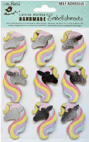 [1185282] Self Adhesive Stickers - Unicorn Glitz 9Pc
