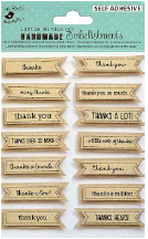 [1185292] Self Adhesive Sticker - Thank You 14Pc