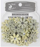 [1185327] SPARKLE FLORETTES SAGE CREAM 60PC