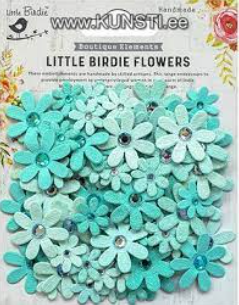 [1185377] HANDMADE FLOWERS - SPARKLE FLORETTES ARETIC ICE 80PC