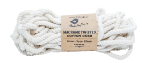 [1185388] Macrme Twisted Cord Natural 6Mm  3Ply 25Mtr