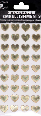 [1185398] Sticker sheet -Golden Hearts 2 Sheets