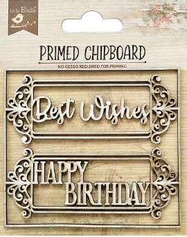 [1185408] Primed Chipboard - Best Wishes