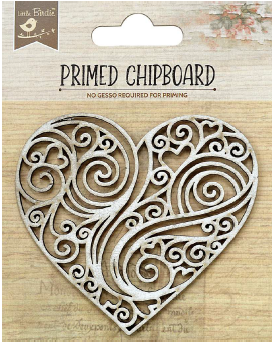 [1185411] Primed Chipboard - Loving Heart