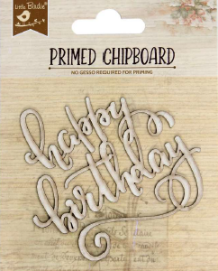 [1185419] Primed Chipboard - Happy Birthday